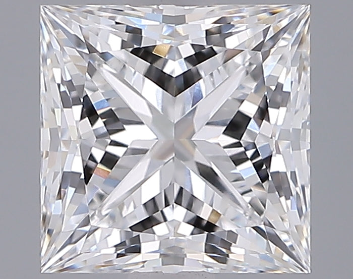 2.05 Carat Princess Shaped, Ideal Cut, E Color, VVS1 Clarity, IGI Certified Lab Grown Diamond
