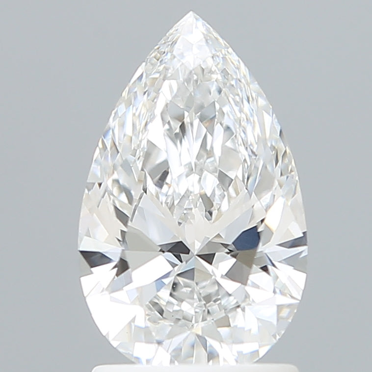 1.59 Carat Pear Shaped, Ideal Cut, D Color, VS1 Clarity, IGI Certified Lab Grown Diamond