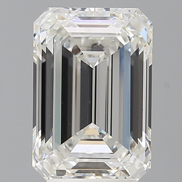 3.57 Carat Emerald Shaped, Ideal Cut, F Color, VS2 Clarity, IGI Certified Lab Grown Diamond