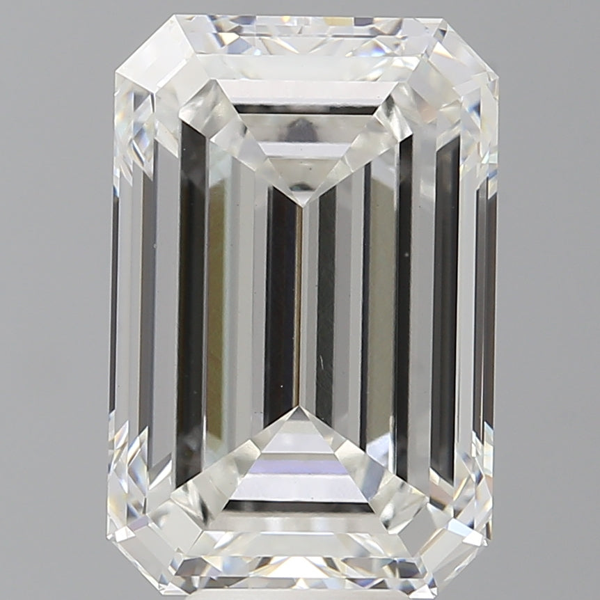 9.06 Carat Emerald Shaped, Ideal Cut, F Color, VS1 Clarity, IGI Certified Lab Grown Diamond