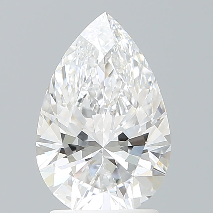 2.10 Carat Pear Shaped, Ideal Cut, D Color, VVS2 Clarity, IGI Certified Lab Grown Diamond