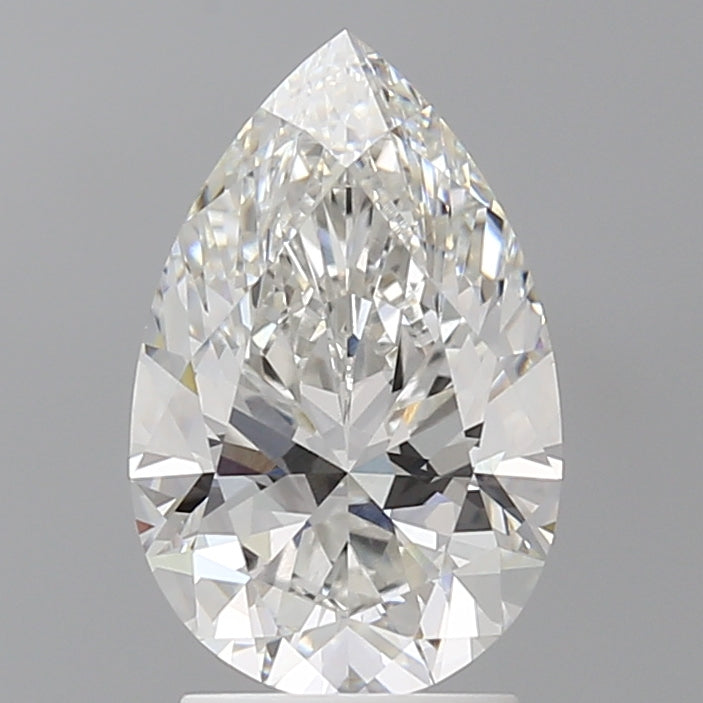 2.60 Carat Pear Shaped, Ideal Cut, F Color, VVS2 Clarity, IGI Certified Lab Grown Diamond