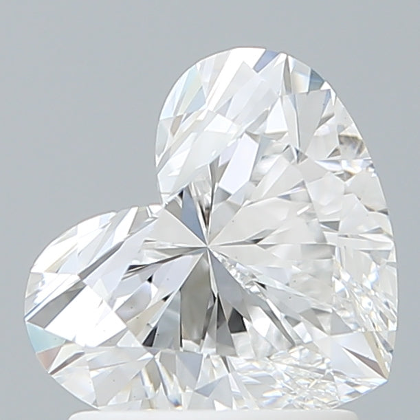 1.60 Carat Heart Shaped, Ideal Cut, D Color, VVS2 Clarity, IGI Certified Lab Grown Diamond