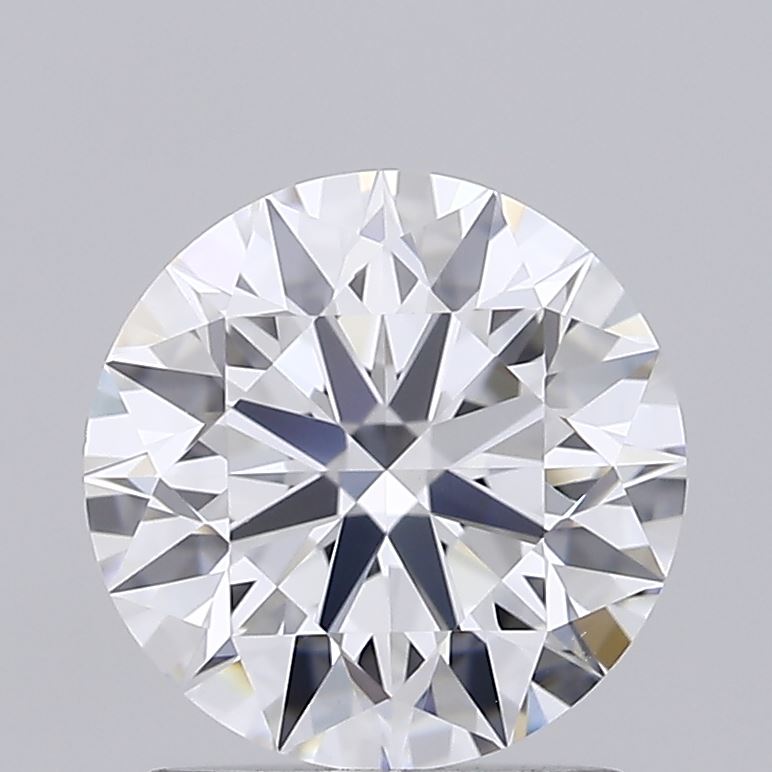1.54 Carat Round Shaped, Ideal Cut, D Color, VVS2 Clarity, IGI Certified Lab Grown Diamond