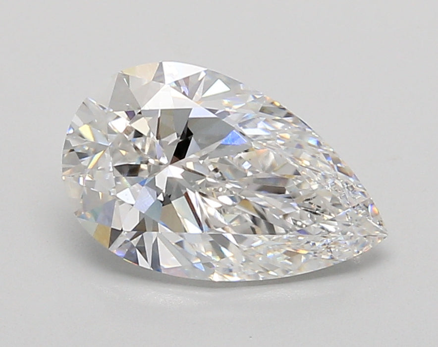 2.03 Carat Pear Shaped, Ideal Cut, E Color, VVS2 Clarity, IGI Certified Lab Grown Diamond