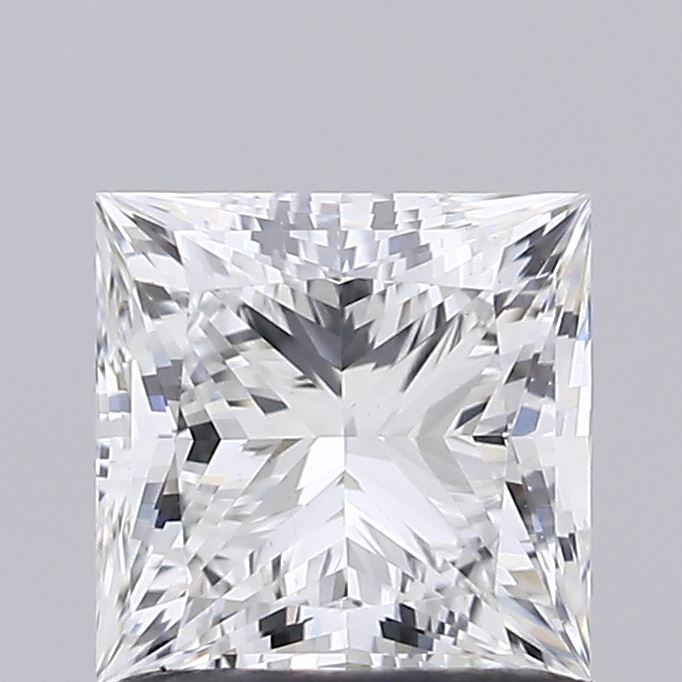 1.08 Carat Princess Shaped, Ideal Cut, E Color, VVS2 Clarity, IGI Certified Lab Grown Diamond