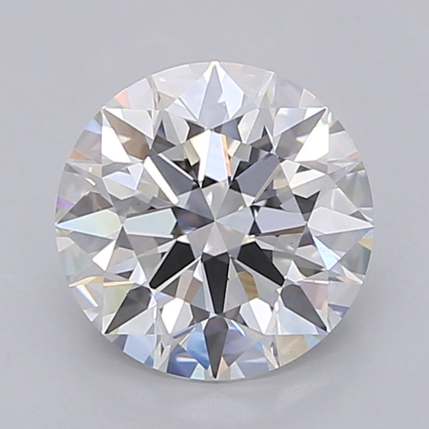 2.01 Carat Round Shaped, Ideal Cut, D Color, VVS2 Clarity, IGI Certified Lab Grown Diamond