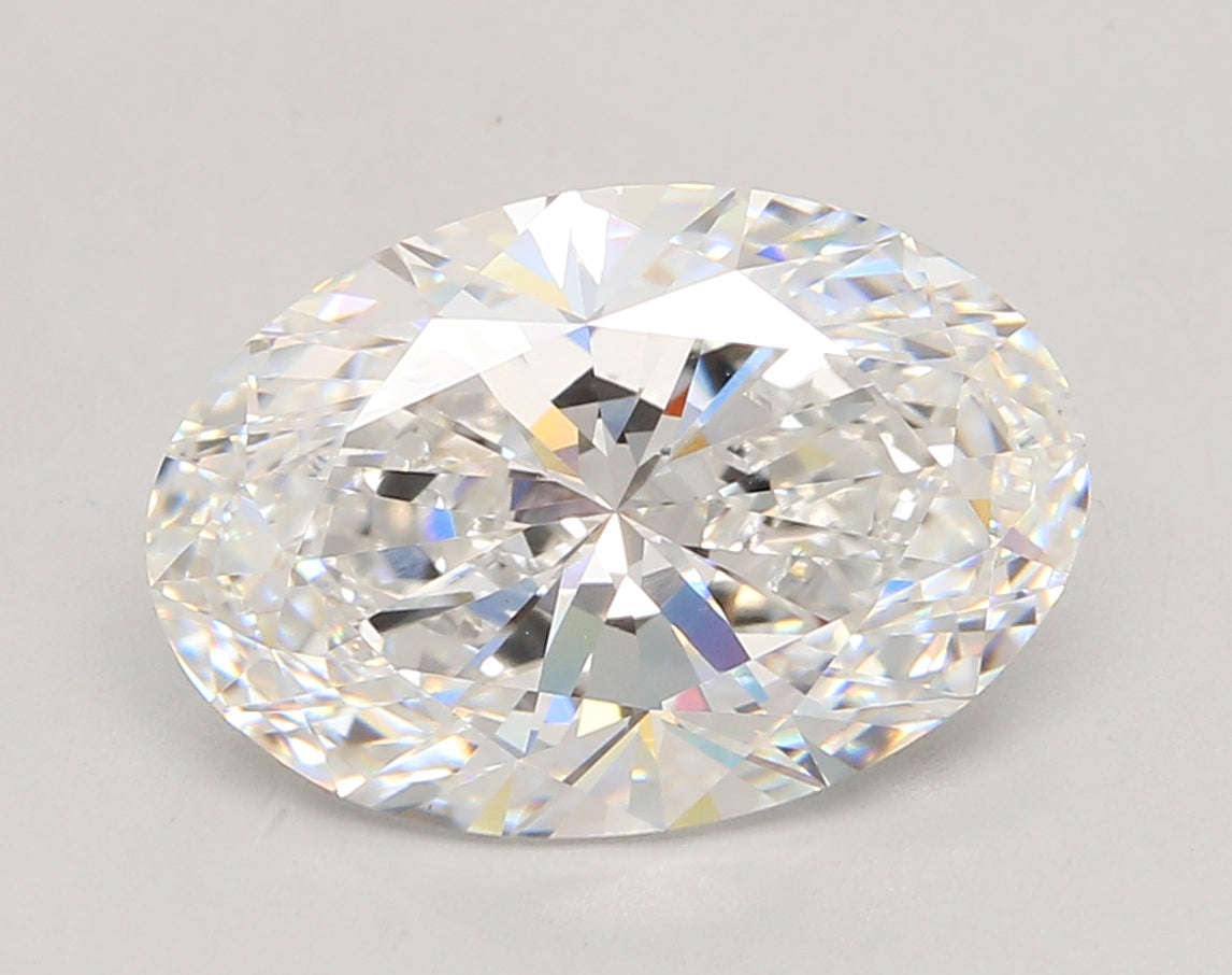 5.85 Carat Oval Shaped, Ideal Cut, D Color, VS1 Clarity, IGI Certified Lab Grown Diamond