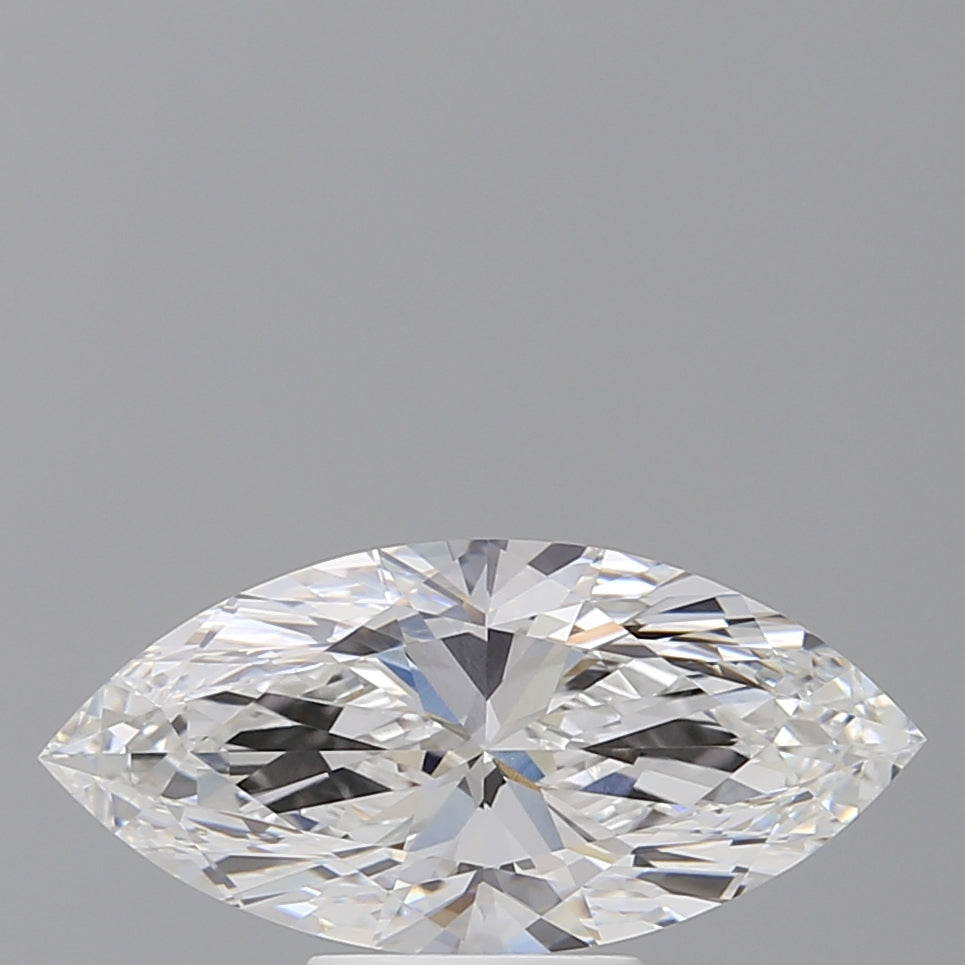 3.09 Carat Marquise Shaped, Ideal Cut, E Color, VVS2 Clarity, IGI Certified Lab Grown Diamond
