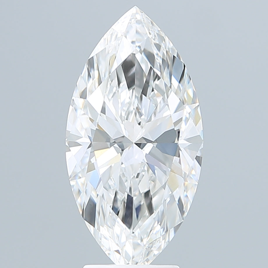 4.04 Carat Marquise Shaped, Ideal Cut, F Color, VVS2 Clarity, IGI Certified Lab Grown Diamond