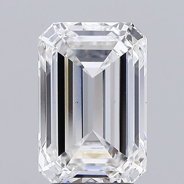3.08 Carat Emerald Shaped, Ideal Cut, F Color, VS1 Clarity, IGI Certified Lab Grown Diamond