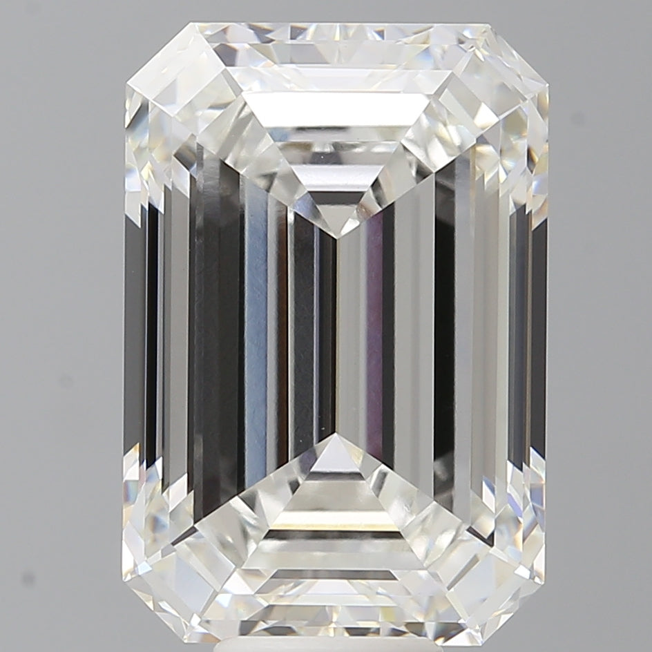 11.58 Carat Emerald Shaped, Ideal Cut, F Color, VVS2 Clarity, IGI Certified Lab Grown Diamond