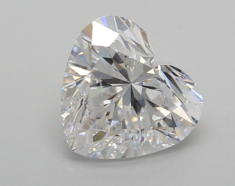2.52 Carat Heart Shaped, Very Good Cut, D Color, VS1 Clarity, IGI Certified Lab Grown Diamond