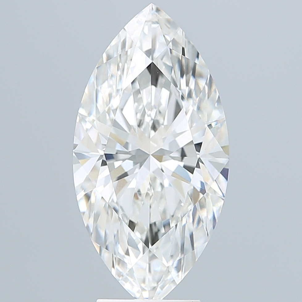 5.09 Carat Marquise Shaped, Ideal Cut, F Color, VVS1 Clarity, IGI Certified Lab Grown Diamond