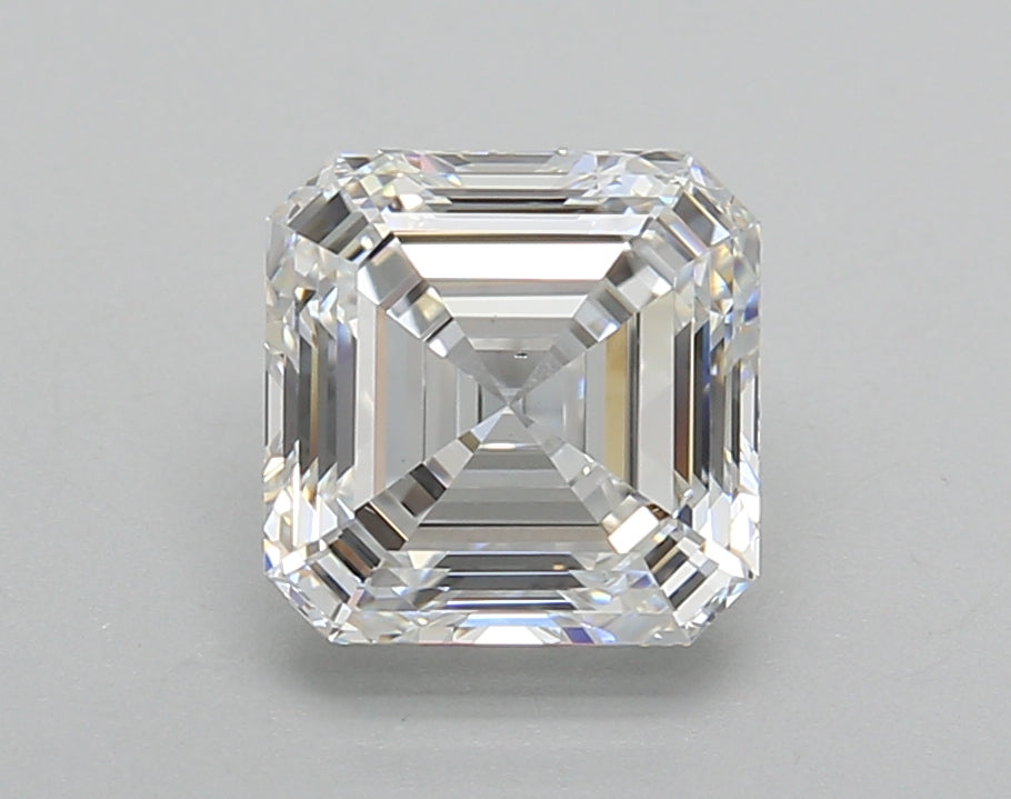 2.02 Carat Asscher Shaped, Very Good Cut, D Color, VS2 Clarity, IGI Certified Lab Grown Diamond