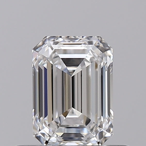 0.51 Carat Emerald Shaped, Ideal Cut, E Color, IF Clarity, IGI Certified Lab Grown Diamond
