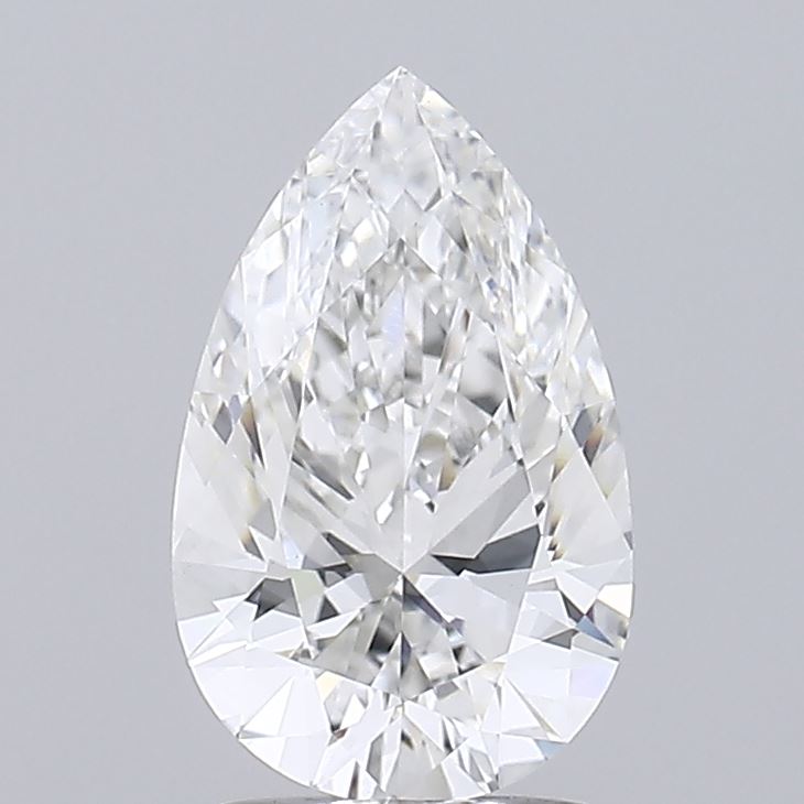2.09 Carat Pear Shaped, Excellent Cut, F Color, VVS2 Clarity, IGI Certified Lab Grown Diamond
