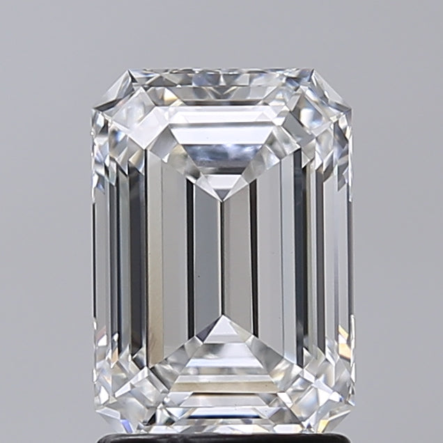 2.01 Carat Emerald Shaped, Excellent Cut, E Color, VVS2 Clarity, IGI Certified Lab Grown Diamond