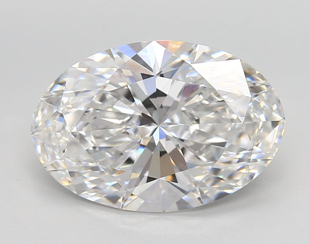 4.00 Carat Oval Shaped, Very Good Cut, D Color, VVS1 Clarity, IGI Certified Lab Grown Diamond