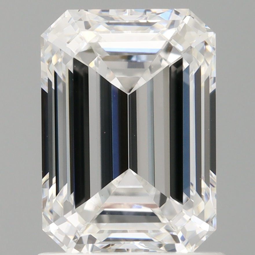 1.52 Carat Emerald Shaped, Ideal Cut, D Color, VVS2 Clarity, IGI Certified Lab Grown Diamond
