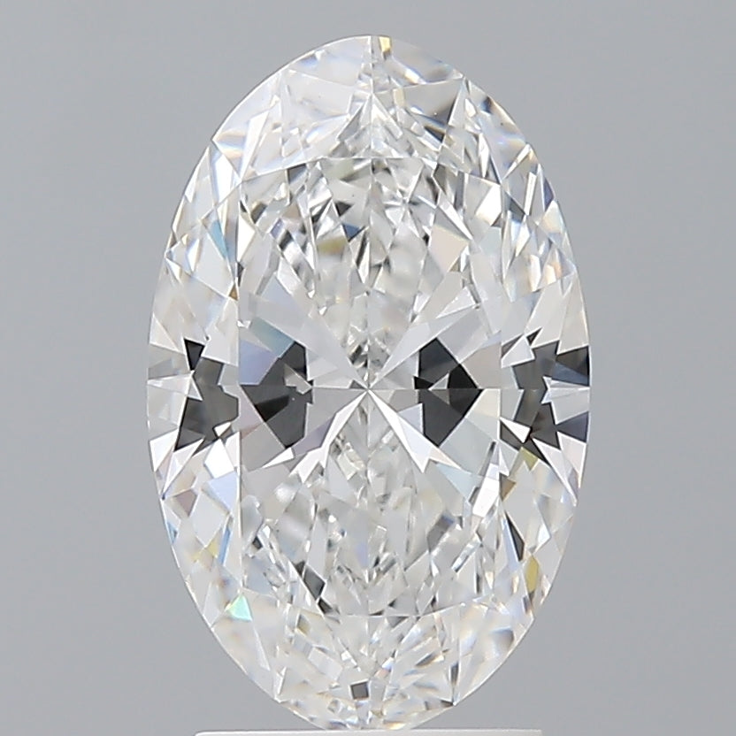 2.60 Carat Oval Shaped, Ideal Cut, D Color, VVS2 Clarity, IGI Certified Lab Grown Diamond