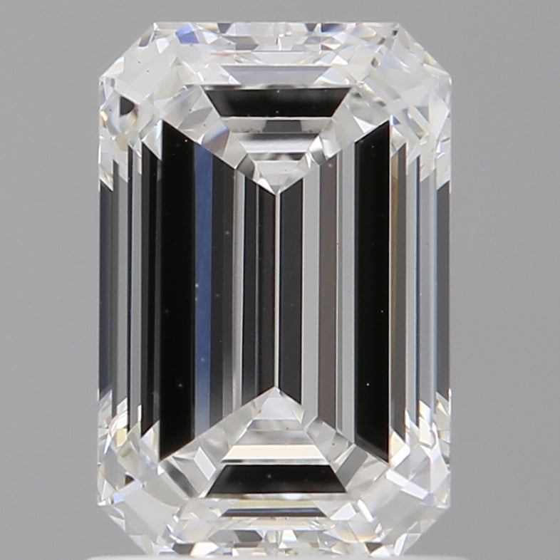 1.54 Carat Emerald Shaped, Ideal Cut, E Color, VS1 Clarity, IGI Certified Lab Grown Diamond