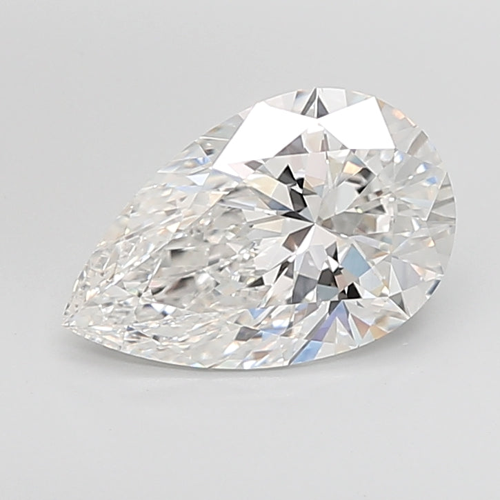 4.04 Carat Pear Shaped, Ideal Cut, E Color, VVS2 Clarity, IGI Certified Lab Grown Diamond