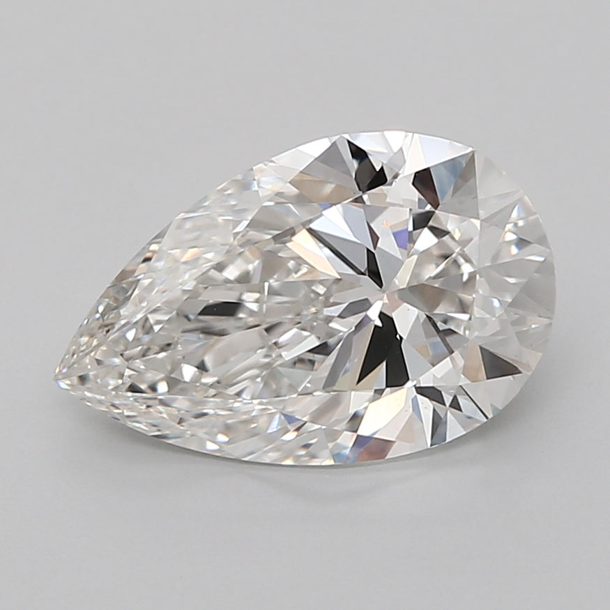 3.07 Carat Pear Shaped, Ideal Cut, G Color, VS1 Clarity, IGI Certified Lab Grown Diamond
