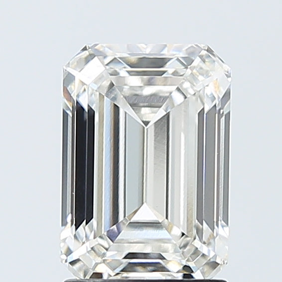 2.09 Carat Emerald Shaped, Ideal Cut, F Color, VVS2 Clarity, IGI Certified Lab Grown Diamond
