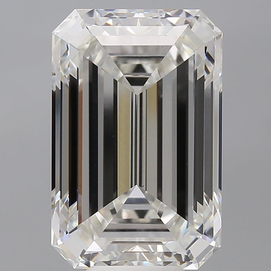 10.09 Carat Emerald Shaped, Ideal Cut, F Color, VS1 Clarity, IGI Certified Lab Grown Diamond