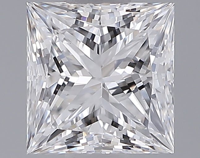 1.00 Carat Princess Shaped, Ideal Cut, D Color, VVS2 Clarity, IGI Certified Lab Grown Diamond