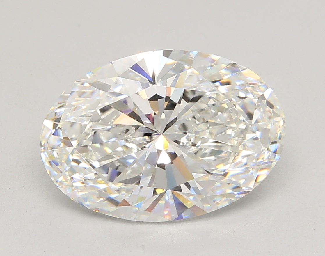 5.51 Carat Oval Shaped, Ideal Cut, F Color, VVS2 Clarity, IGI Certified Lab Grown Diamond