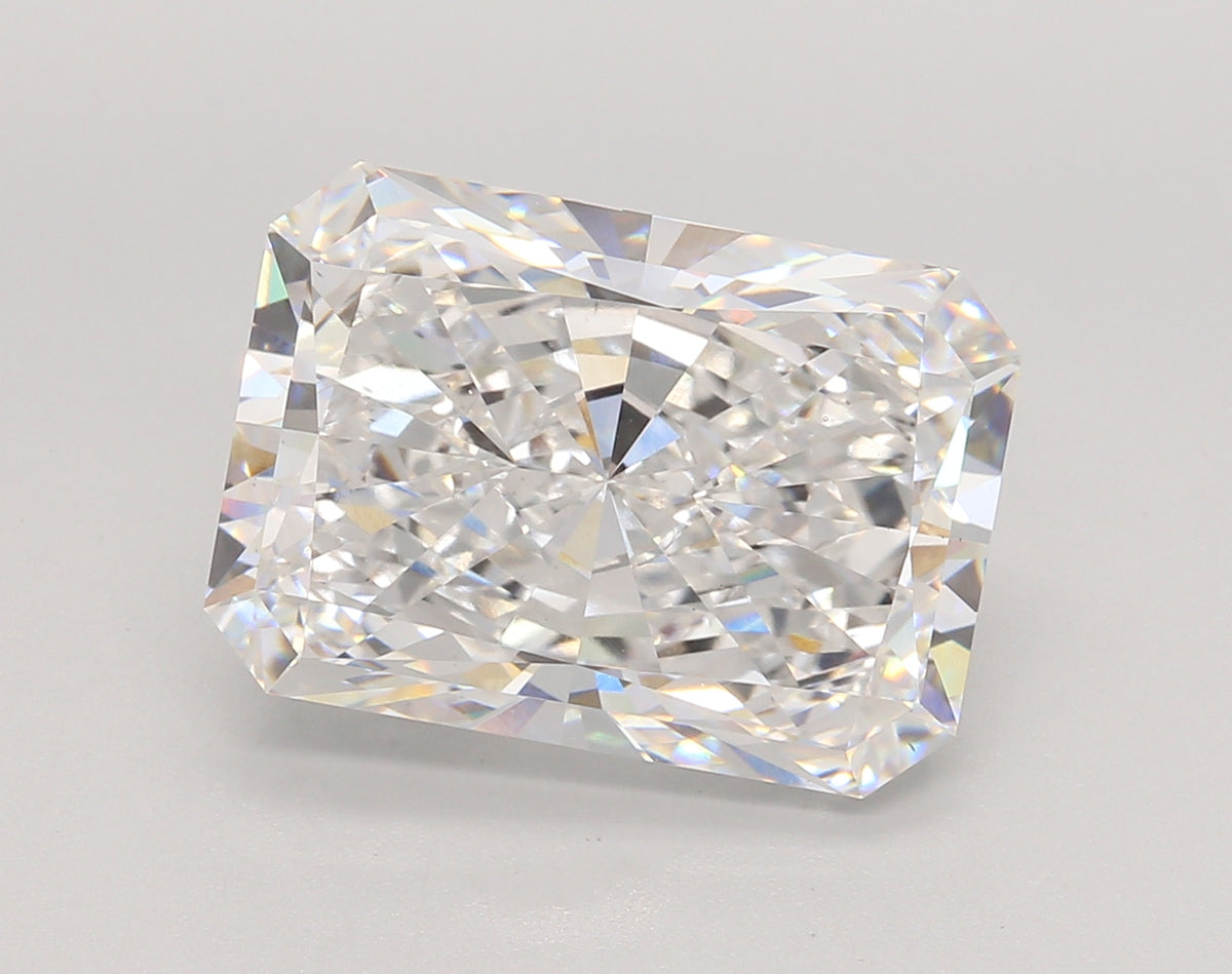 8.03 Carat Radiant Shaped, Ideal Cut, D Color, VS1 Clarity, IGI Certified Lab Grown Diamond