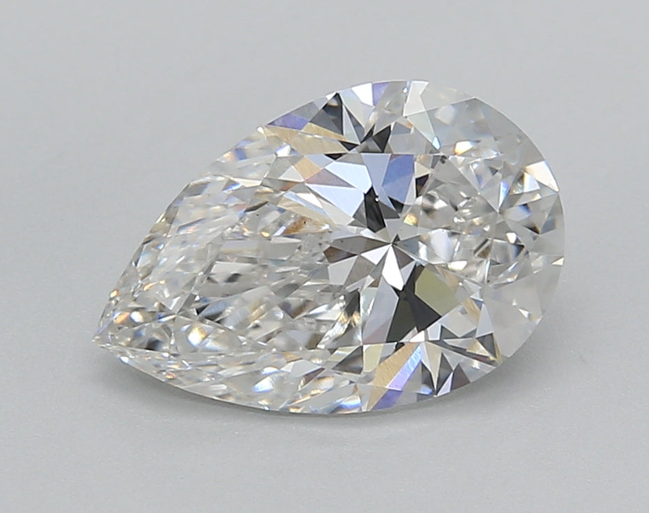 2.02 Carat Pear Shaped, Excellent Cut, F Color, VS1 Clarity, IGI Certified Lab Grown Diamond