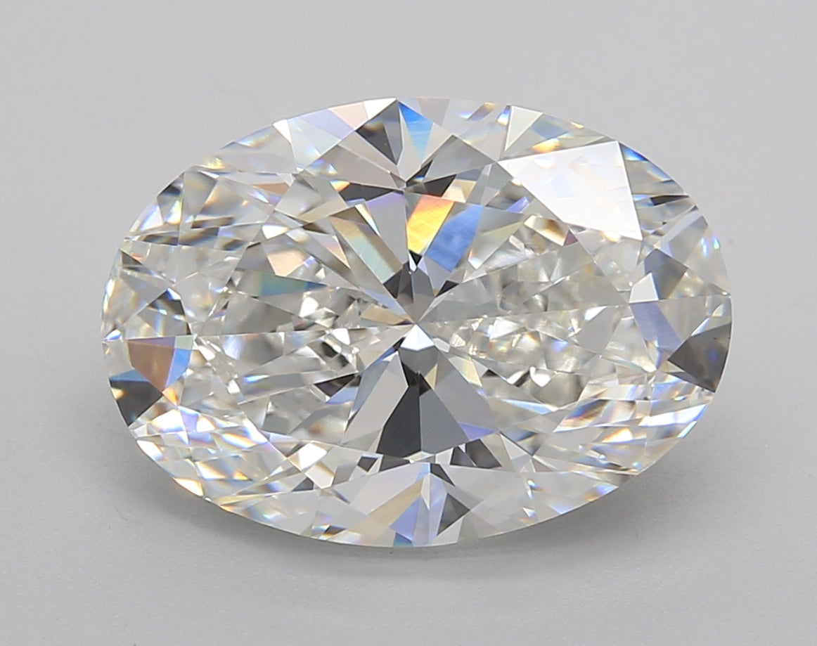 6.02 Carat Oval Shaped, Excellent Cut, F Color, VVS2 Clarity, IGI Certified Lab Grown Diamond