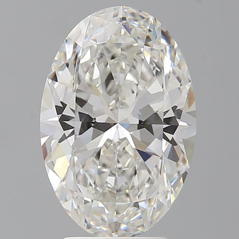 4.08 Carat Oval Shaped, Ideal Cut, F Color, VVS2 Clarity, IGI Certified Lab Grown Diamond
