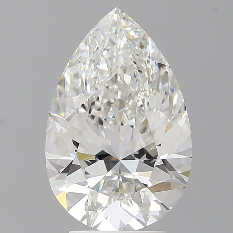 4.05 Carat Pear Shaped, Excellent Cut, F Color, VS1 Clarity, IGI Certified Lab Grown Diamond