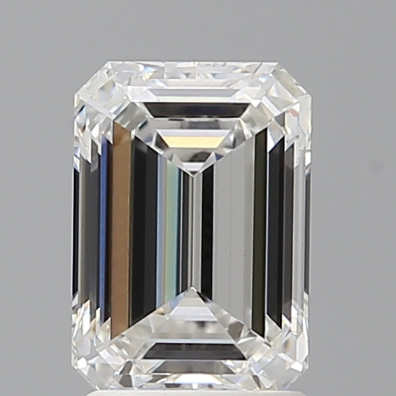 1.95 Carat Emerald Shaped, Ideal Cut, E Color, VVS2 Clarity, IGI Certified Lab Grown Diamond
