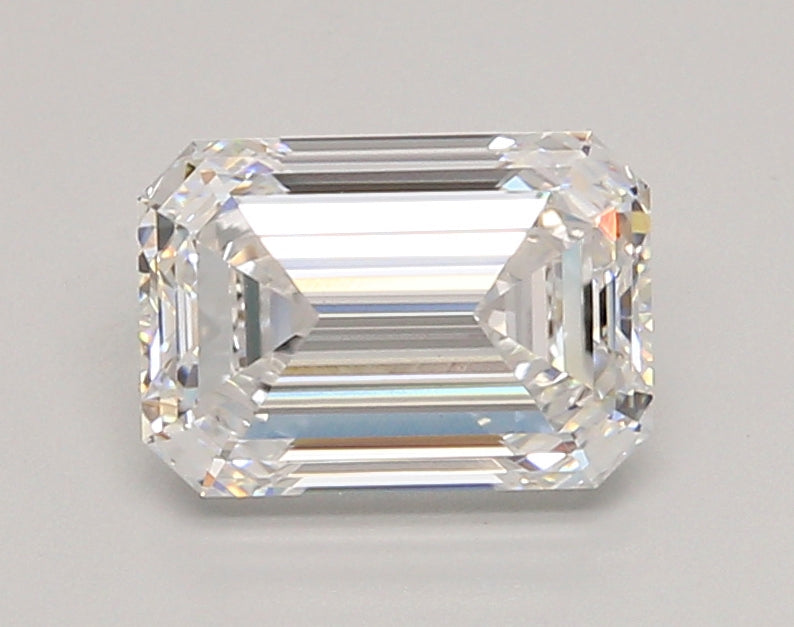 2.04 Carat Emerald Shaped, Ideal Cut, D Color, VVS2 Clarity, IGI Certified Lab Grown Diamond
