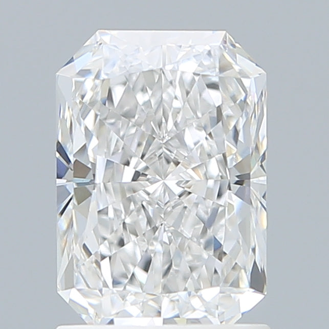1.55 Carat Radiant Shaped, Ideal Cut, D Color, VS1 Clarity, IGI Certified Lab Grown Diamond