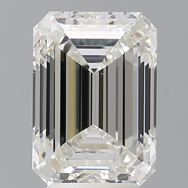 4.00 Carat Emerald Shaped, Ideal Cut, F Color, VVS2 Clarity, IGI Certified Lab Grown Diamond