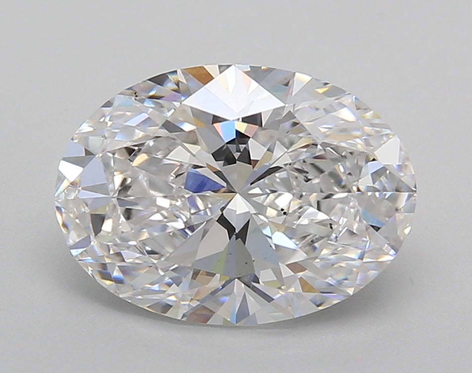 3.02 Carat Oval Shaped, Excellent Cut, D Color, VS2 Clarity, IGI Certified Lab Grown Diamond