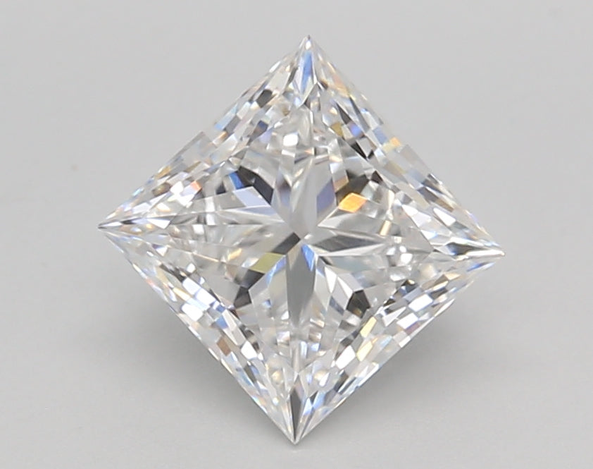 1.50 Carat Princess Shaped, Ideal Cut, D Color, VVS2 Clarity, IGI Certified Lab Grown Diamond