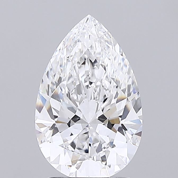 2.07 Carat Pear Shaped, Ideal Cut, D Color, VS1 Clarity, IGI Certified Lab Grown Diamond