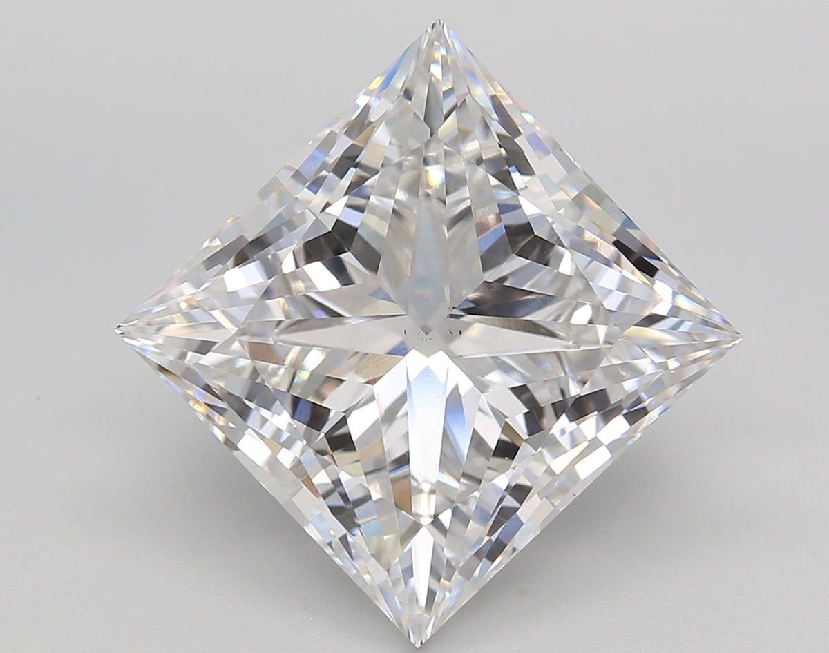 10.06 Carat Princess Shaped, Ideal Cut, E Color, VS2 Clarity, IGI Certified Lab Grown Diamond