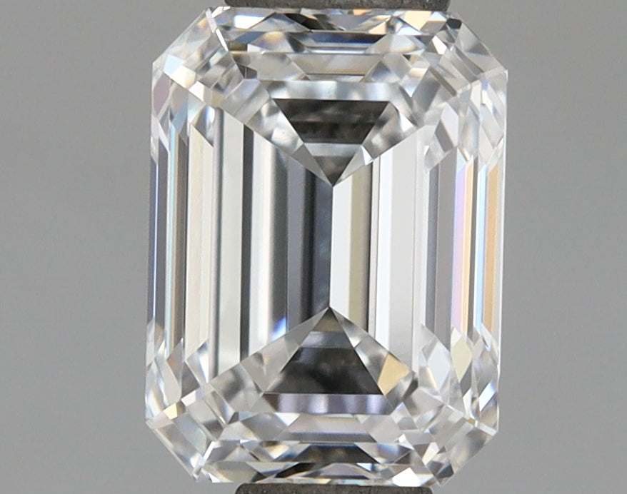 1.12 Carat Emerald Shaped, Ideal Cut, D Color, VVS2 Clarity, IGI Certified Lab Grown Diamond