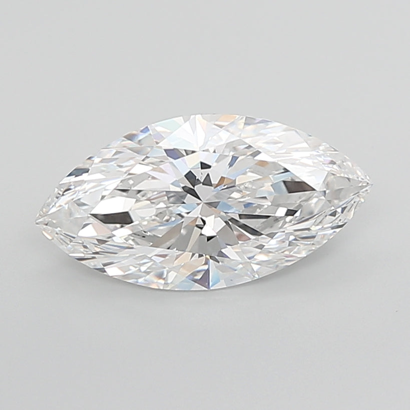 4.06 Carat Marquise Shaped, Ideal Cut, E Color, VVS2 Clarity, IGI Certified Lab Grown Diamond