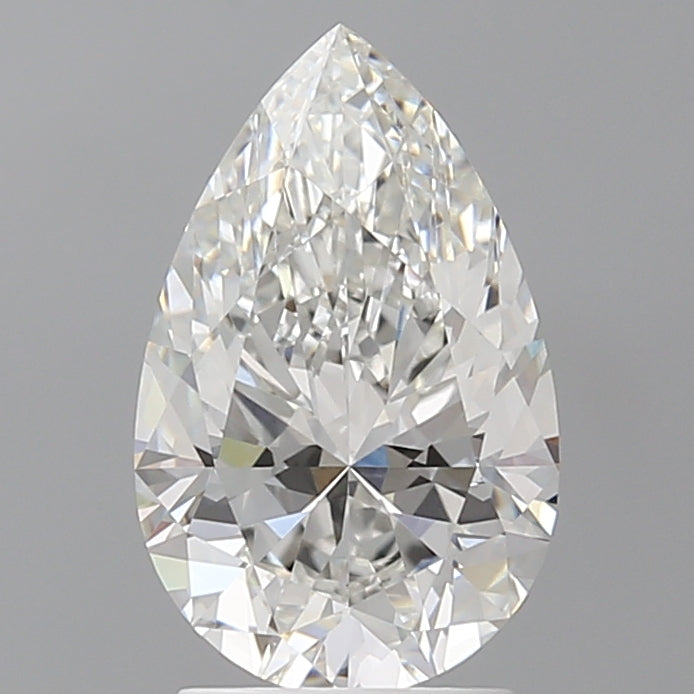 2.52 Carat Pear Shaped, Ideal Cut, F Color, VVS2 Clarity, IGI Certified Lab Grown Diamond