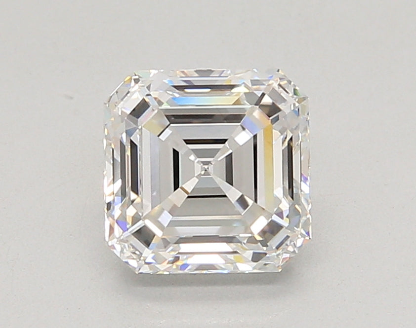 2.05 Carat Asscher Shaped, Ideal Cut, E Color, VVS2 Clarity, IGI Certified Lab Grown Diamond