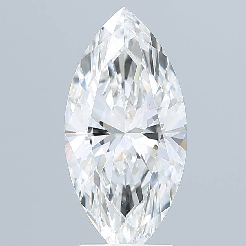 3.09 Carat Marquise Shaped, Ideal Cut, E Color, VVS2 Clarity, IGI Certified Lab Grown Diamond